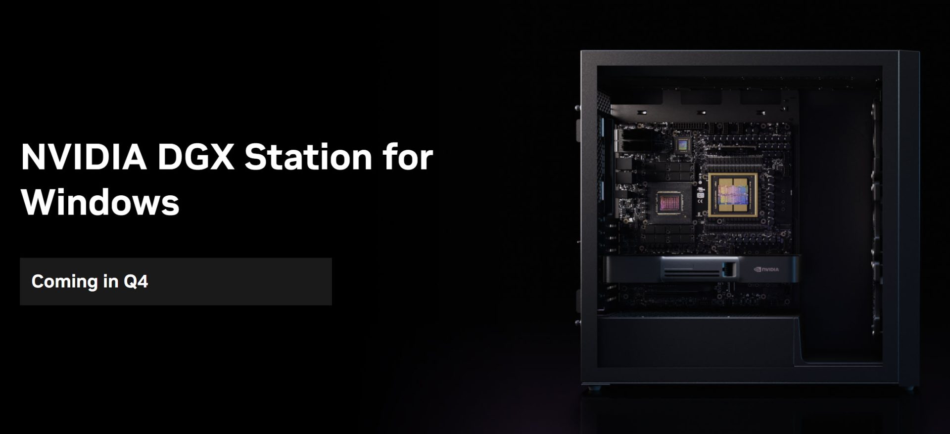 Render da DGX Station GB300, o desktop com superchip Grace Blackwell Ultra e 748 GB de memória unificada